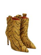 Bams High Heels Ankle Boots In Yellow Fabric Bams High Heels Ankle Boots In Yellow Fabric - yellow