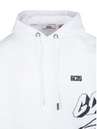 GCDS White Cotton Hoodie GCDS White Cotton Hoodie - Bianco