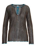Viscose Blend Lurex Sweater M Missoni Viscose Blend Lurex Sweater - Blu