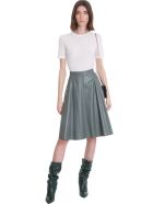 DROMe Skirt In Grey Leather DROMe Skirt In Grey Leather - grey