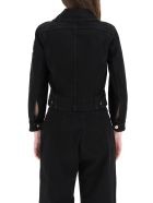 Patou Jacket In Organic Denim With Logo Embroidery Patou Jacket In Organic Denim With Logo Embroidery - BLACK (Black)