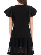 Alexander McQueen Ruffled T-shirt Alexander McQueen Ruffled T-shirt - BLACK