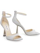 Jimmy Choo Reon 100 Glitter Ankle-strap Sandals Jimmy Choo Reon 100 Glitter Ankle-strap Sandals - silver