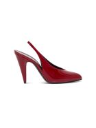 Saint Laurent Venus Pumps In Patent Leather With Satin Bow Saint Laurent Venus Pumps In Patent Leather With Satin Bow - Rosso