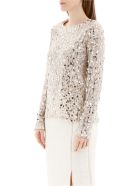 In The Mood For Love Mame Sequined Top In The Mood For Love Mame Sequined Top - BEIGE SILVER (Beige)