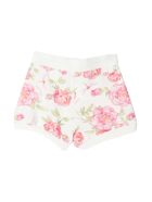 Monnalisa Monnalisa Patterned Shorts Monnalisa Monnalisa Patterned Shorts - Panna/rosa