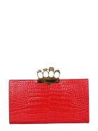 Alexander McQueen Skull Four-ring Flat Pouch Alexander McQueen Skull Four-ring Flat Pouch - ROSSO