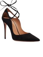 Aquazzura Black Suede Aria Pump 105 Aquazzura Black Suede Aria Pump 105 - BLACK