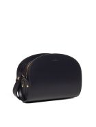 A.P.C. Half-moon Mini Leather Shoulder Bag A.P.C. Half-moon Mini Leather Shoulder Bag - BLUE