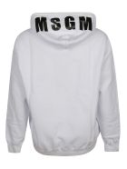 MSGM Logo Printed Hoodie MSGM Logo Printed Hoodie - White