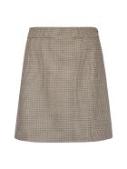 A.P.C. Sonia Checked Wool Mini Skirt A.P.C. Sonia Checked Wool Mini Skirt - Beige