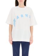 Marni Oversized T-shirt With Logo Marni Oversized T-shirt With Logo - Bianco