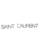 Saint Laurent Logo Studded Brooch Saint Laurent Logo Studded Brooch - Silver