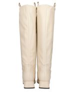 Fabio Rusconi Low Heels Boots In Beige Leather Fabio Rusconi Low Heels Boots In Beige Leather - beige