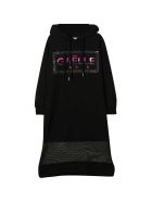 Gaelle Bonheur Black Long Sweatshirt Dress Kids Gaelle Bonheur Black Long Sweatshirt Dress Kids - Nero