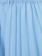 Issey Miyake Pleated Skirt A Line Elastic Waist Issey Miyake Pleated Skirt A Line Elastic Waist - Light Blue