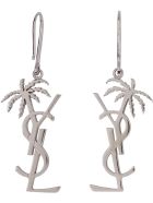 Saint Laurent Logoed Earrings Saint Laurent Logoed Earrings - silver