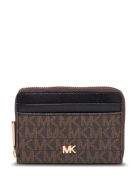 MICHAEL Michael Kors Jet Set Wallet With Allover Logo MICHAEL Michael Kors Jet Set Wallet With Allover Logo - Brown