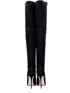 Le Silla Cuissard Eva Boots In Black Suede Le Silla Cuissard Eva Boots In Black Suede - black