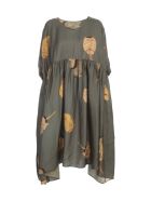 Uma Wang Aggie Oversized S/s Long Dress Uma Wang Aggie Oversized S/s Long Dress - Steel Blue Tan