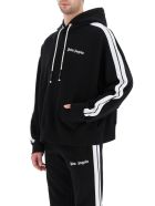 Hooded Sweatshirt With Logo And Bands Palm Angels Hooded Sweatshirt With Logo And Bands - Nero