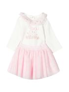 Monnalisa White Dress Monnalisa White Dress - Rosa