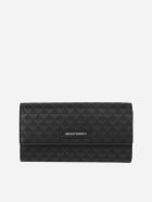 Wallet With All-over Monogram Print Emporio Armani Wallet With All-over Monogram Print - Nero
