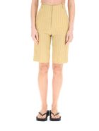 Jacquemus Le Short Gardian Linen Shorts Jacquemus Le Short Gardian Linen Shorts - YELLOW BROWN (Yellow)