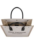 Saint Laurent Rive Gauche Canvas Tote Bag Saint Laurent Rive Gauche Canvas Tote Bag - Beige
