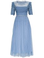 self-portrait Long Dress In Light Blue Polka Dottulle self-portrait Long Dress In Light Blue Polka Dottulle - Light blue