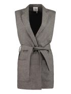 Agnona Belted Long Vest Agnona Belted Long Vest - grey