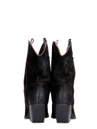 Elena Iachi Texan Ankle Boots In Black Suede Elena Iachi Texan Ankle Boots In Black Suede - black