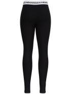 Paco Rabanne Leggings With Logo Print Paco Rabanne Leggings With Logo Print - Black
