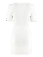Elisabetta Franchi Ribbed Knit Dress Elisabetta Franchi Ribbed Knit Dress - White