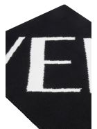 Versace Wool Scarf With Logo Intarsia Versace Wool Scarf With Logo Intarsia - black