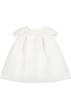 Little Bear Beige Dress For Babygirl With Bow Little Bear Beige Dress For Babygirl With Bow - Beige