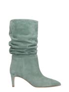 Paris Texas High Heels Ankle Boots In Green Suede Paris Texas High Heels Ankle Boots In Green Suede - green