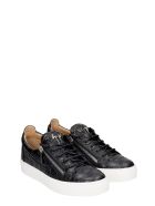 Frankie Sneakers In Black Leather Giuseppe Zanotti Frankie Sneakers In Black Leather - Black