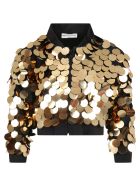 Sonia Rykiel Black Jacket For Girl With Sequins Sonia Rykiel Black Jacket For Girl With Sequins - Gold