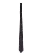 Alexander McQueen Skull And Stars Tie Alexander McQueen Skull And Stars Tie - Nero