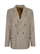 A.P.C. Prune Checked Double-breasted Blazer A.P.C. Prune Checked Double-breasted Blazer - Beige