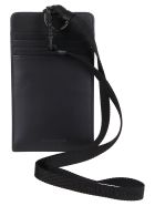 Black Leather Phone Case Alexander McQueen Black Leather Phone Case - Black