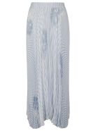 Ermanno Scervino Asymmetric Stripe Pleated Skirt Ermanno Scervino Asymmetric Stripe Pleated Skirt - Multicolor