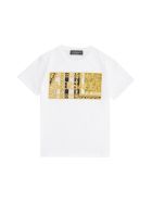 Young Versace Logo Cotton T-shirt Young Versace Logo Cotton T-shirt - White