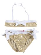 Lili Gaufrette Bow Detail Bikini Lili Gaufrette Bow Detail Bikini - Gold/White