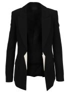 Haider Ackermann Contrast Trim Blazer Haider Ackermann Contrast Trim Blazer - BLACK WHITE