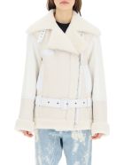 Mr & Mrs Italy Cotton Jacket With Nappa And Shearling Inserts Mr & Mrs Italy Cotton Jacket With Nappa And Shearling Inserts - OFF WHITE SAIL WHITE (White)