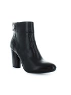 Fiori Francesi Black Leather Ankle Boots With Button Fiori Francesi Black Leather Ankle Boots With Button - Nero (Black)