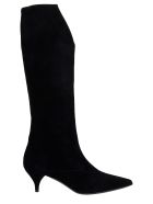 Alchimia Low Heels Boots In Black Suede Alchimia Low Heels Boots In Black Suede - black