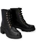 Stuart Weitzman Nisha Leather Combat Boots Stuart Weitzman Nisha Leather Combat Boots - black